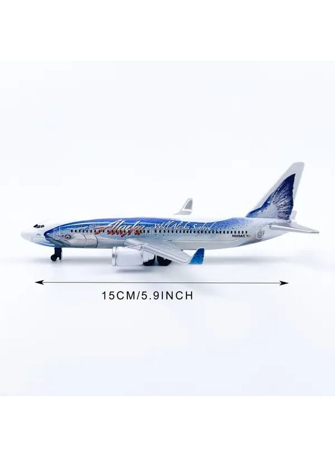 White Alaska Airplane Model Collectible Replica with Push Propeller - Image 2